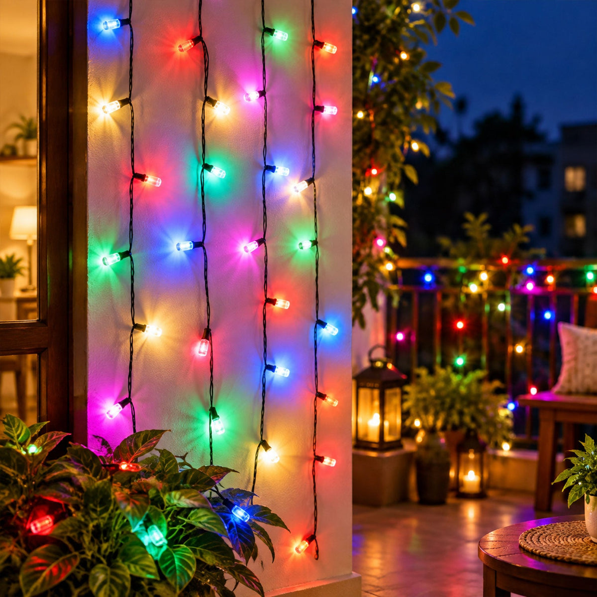 Window decor fairy string lights