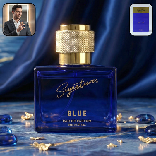 Signature premium blue eau de perfume 30 ml bottle