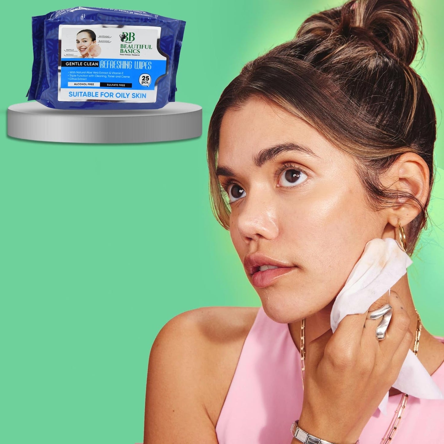 Refreshing Alcohol-Free Wet Wipes â€“ Facial & Body Wipes (25 Pc)