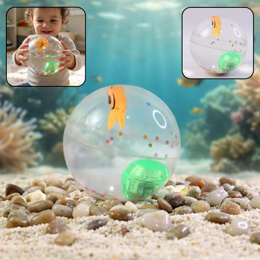 Light-Up Transparent Bouncy Ball â€“ Impact-Activated LED Flashing Sensory Toy (1 Pc)