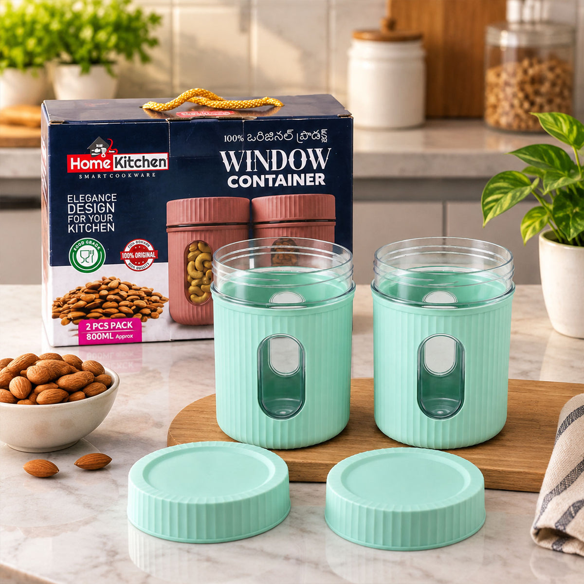 Premium Kitchen Storage Container Set (2 Pc Set, 750 ML Approx)