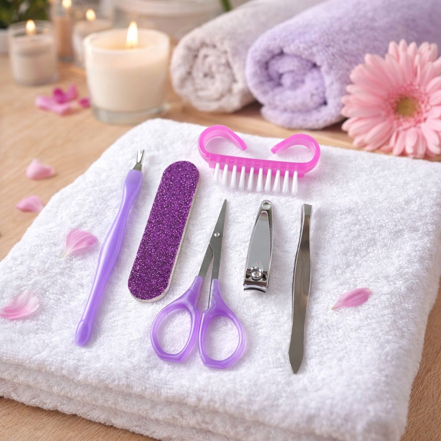 6 In 1 Manicure Pedicure Nail Care Kit (1 Set)