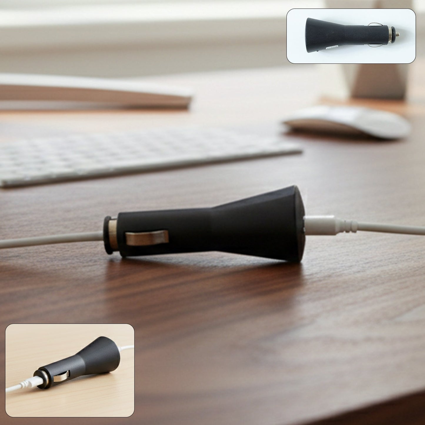 12V Single USB Car Charger Adapter for Mobile Charging (1 Pc)