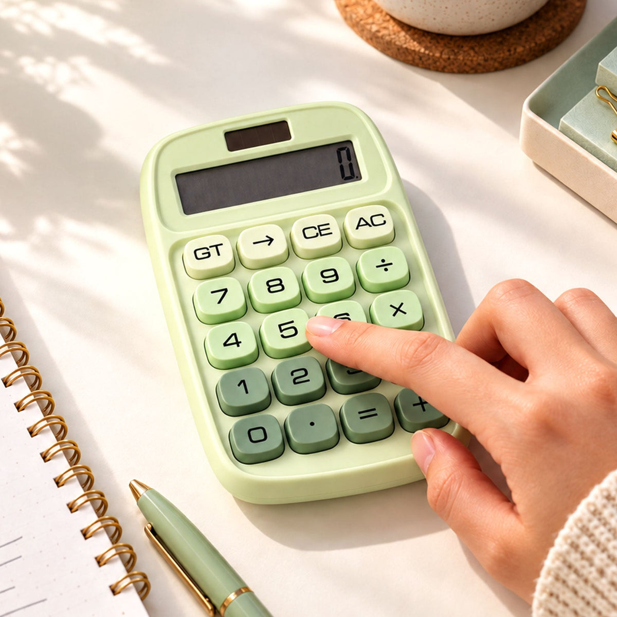 Mechanical switch desktop calculator large keys