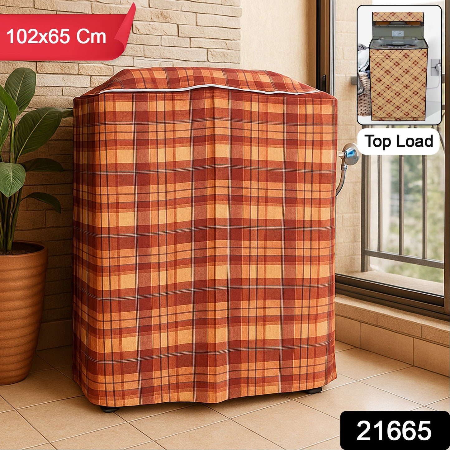 Protective Top Load Washing Machine Cover 102 Ã— 65 (1 Pc)