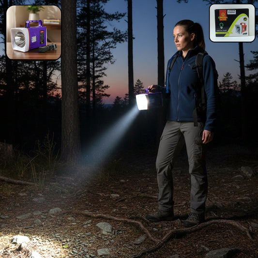 omega rechargeable led laser torch light with battery