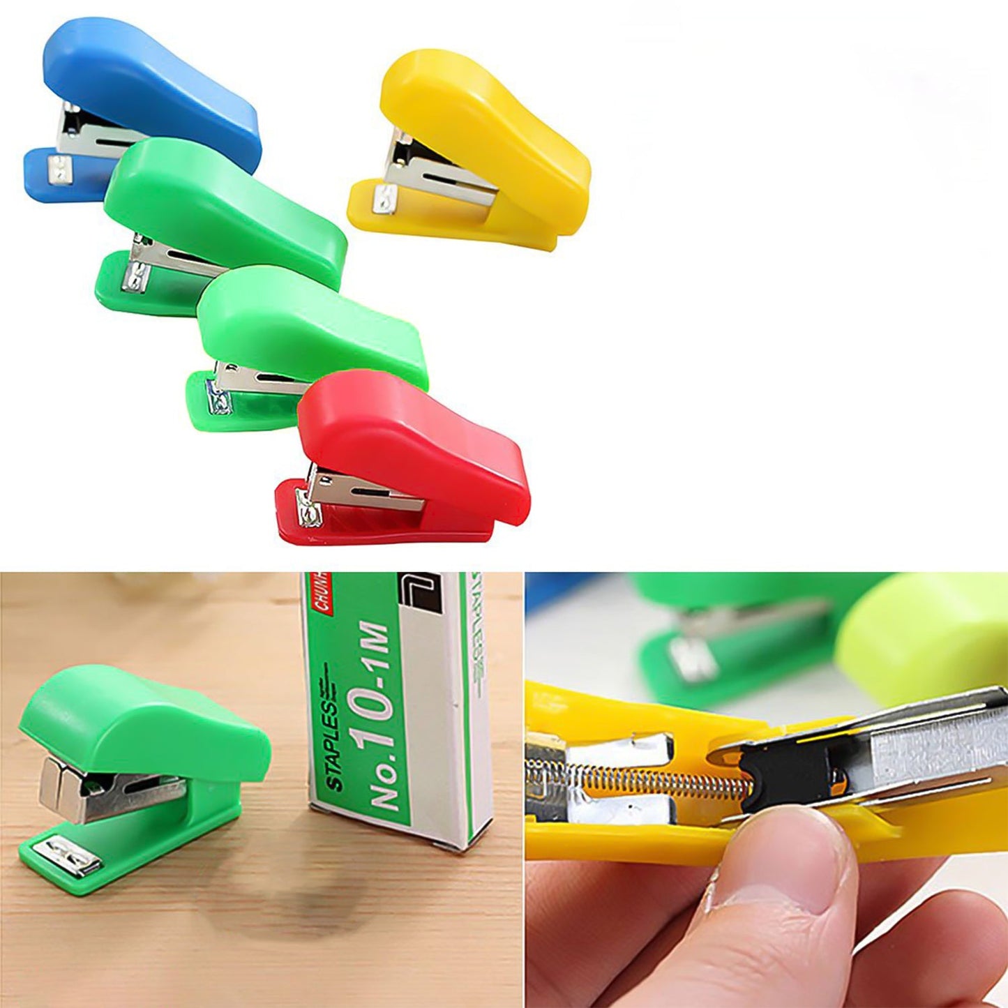 Mini Stapler Set  with Staples â€“ Assorted Colors | No.10 Staplers with Pins (20 pcs Set)