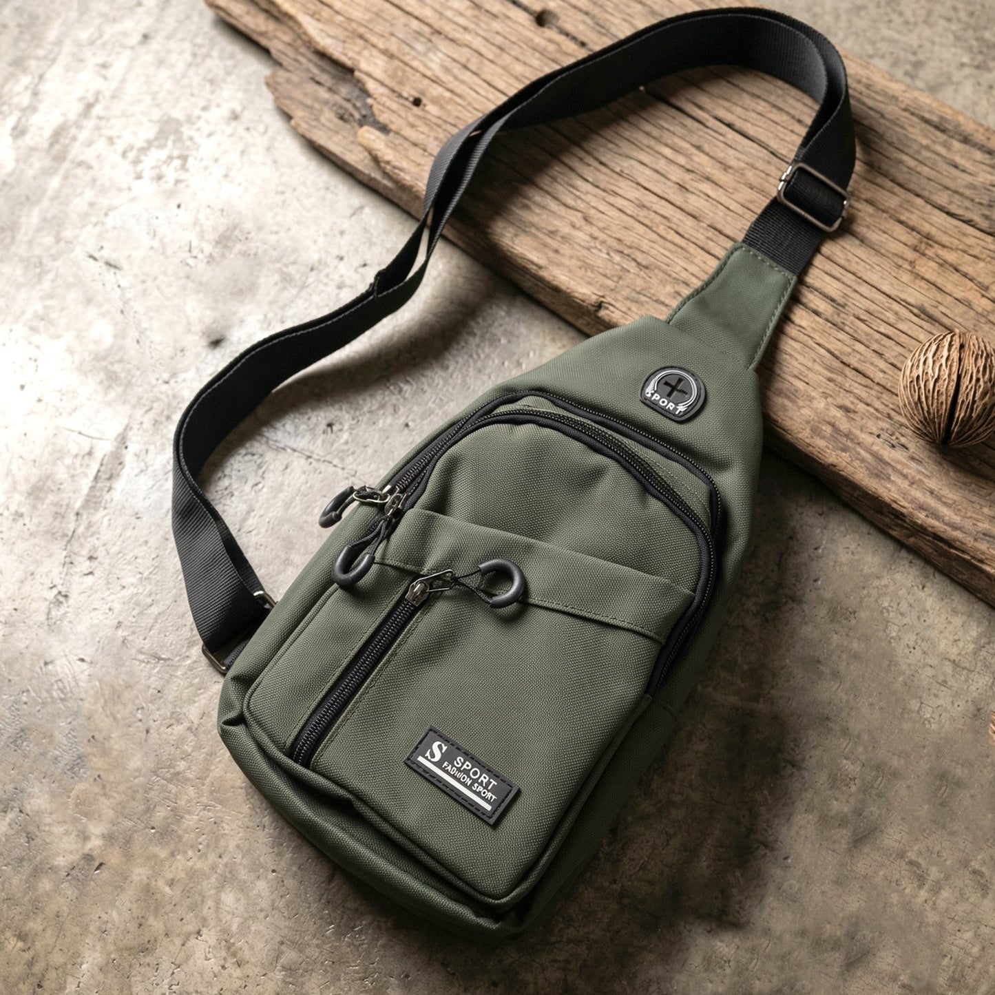 Durable Waist Bag Zipper Crossbody Sling Bag (1 Pc)