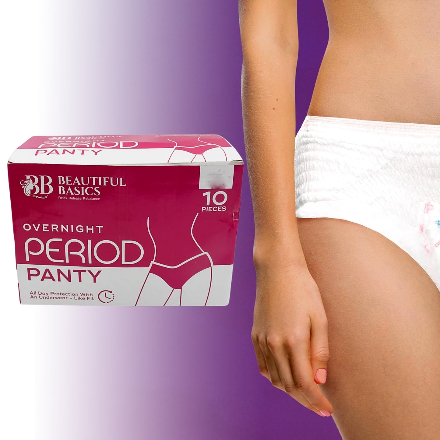 Womenâ€™s Emergency Travel Kit with Seamless Underwear Pantyliner  10 Pcs