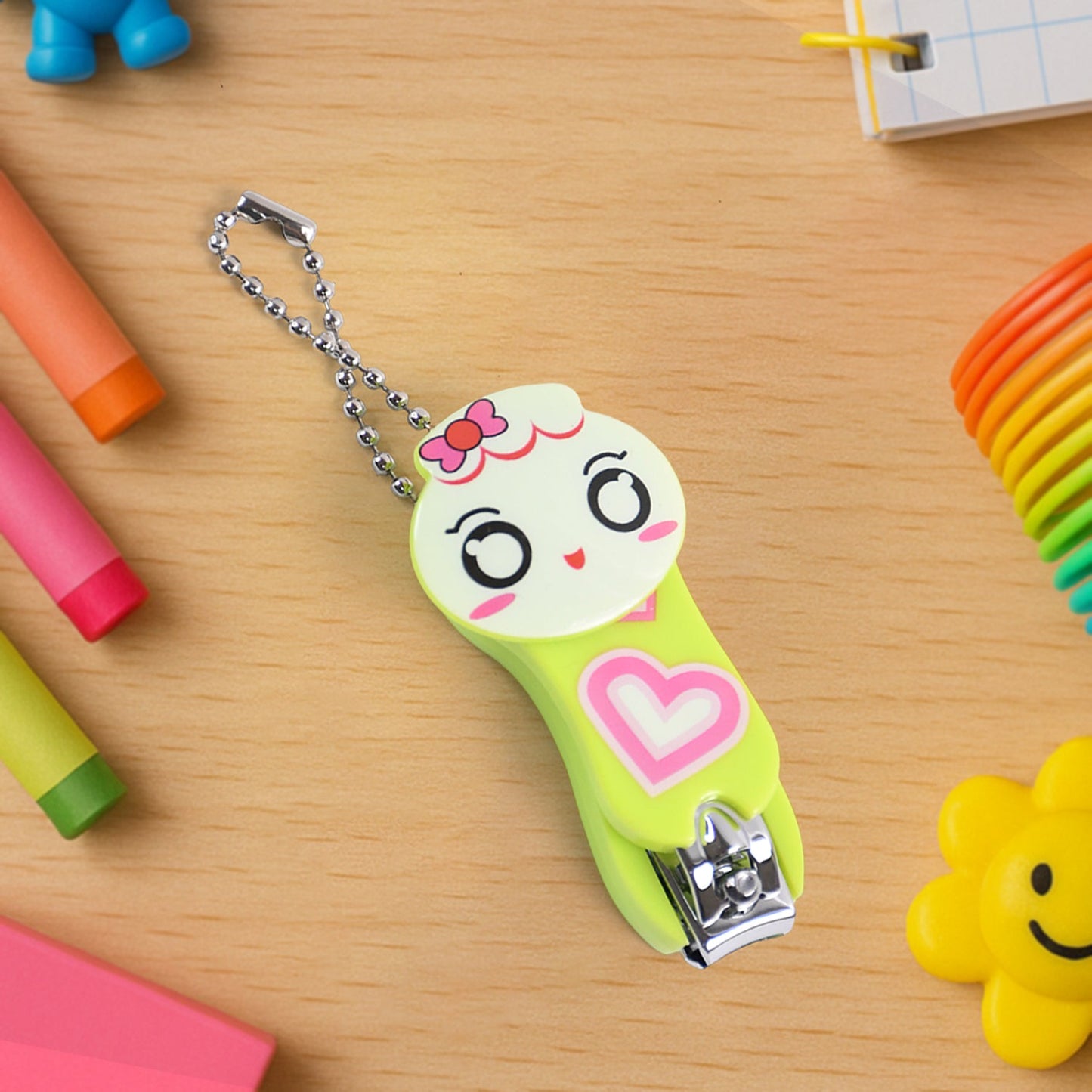 Cute Cartoon Nail Clipper with Keychain Portable Nail Cutter (1 Pc)