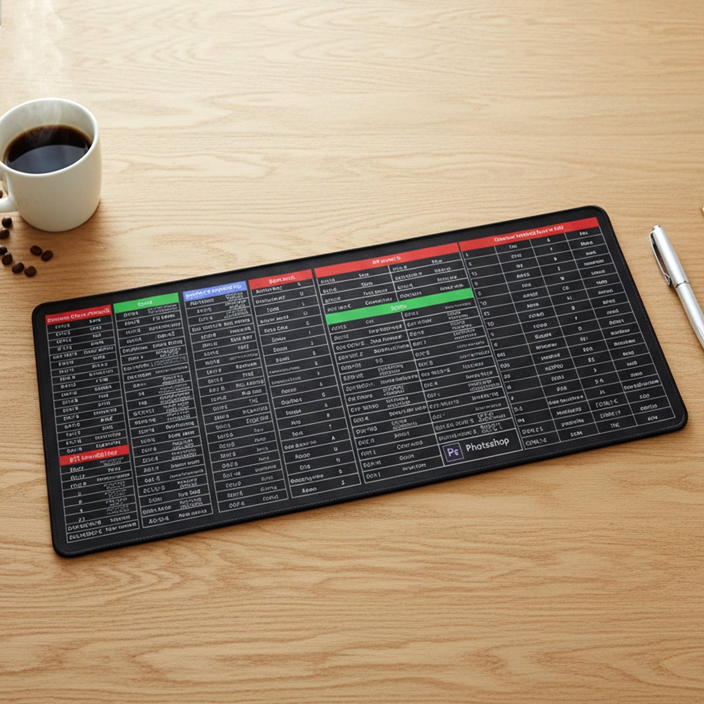 Shortcut Keyboard Mouse Pad Extended Desk Mat 70 x 30 Cm