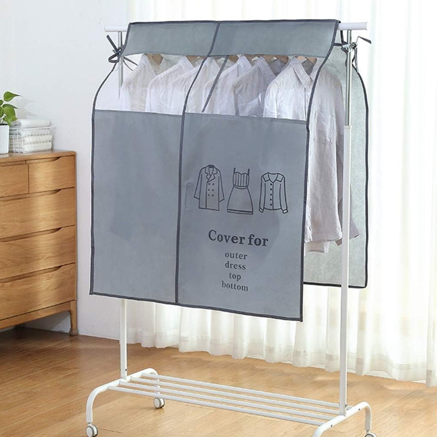 Hanging garment dust cover clothes