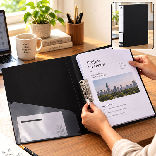Double Clip Document Folder â€“ Secure, Foldable A4 Organizer for Office