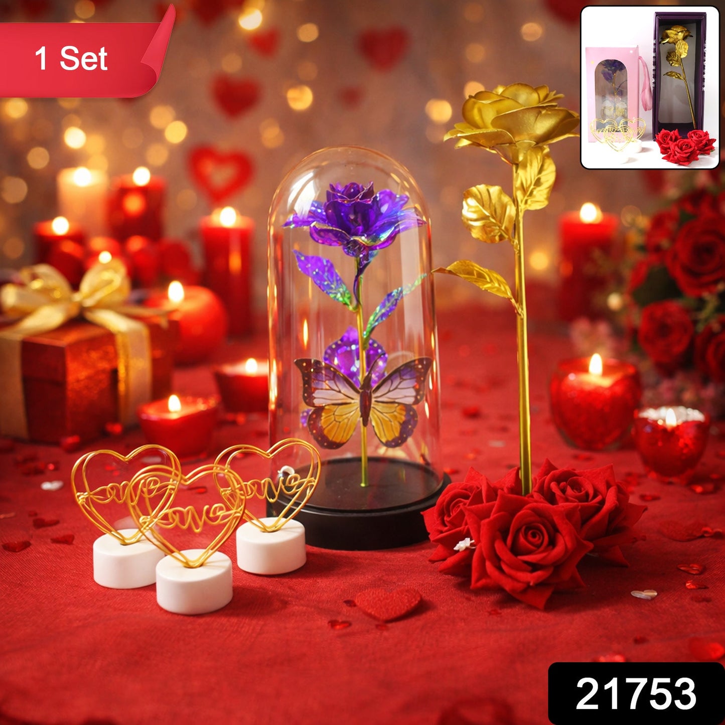 Artificial Golden Rose