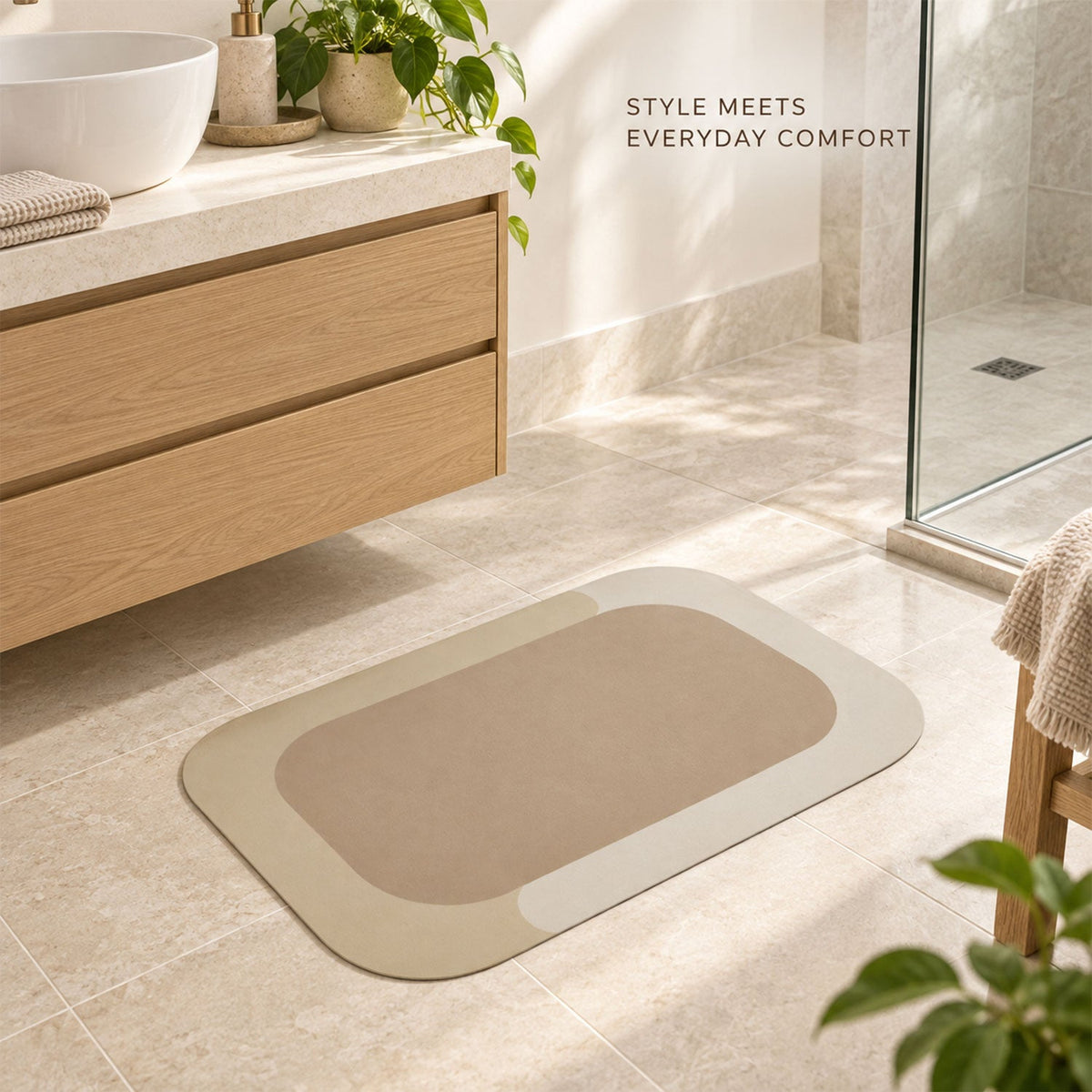 Soft floor mat anti slip bathroom