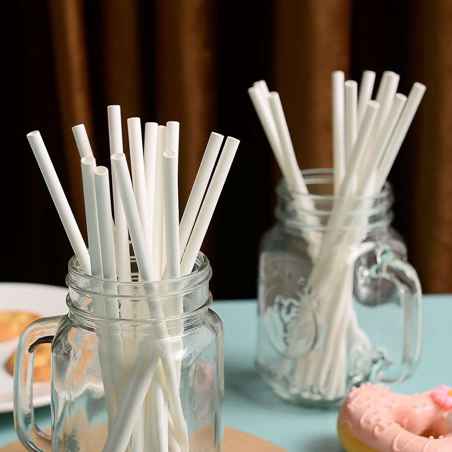 Paper Straw â€“ Plain 6 mm Diameter, 200 mm Length, 50 Pcs Pack