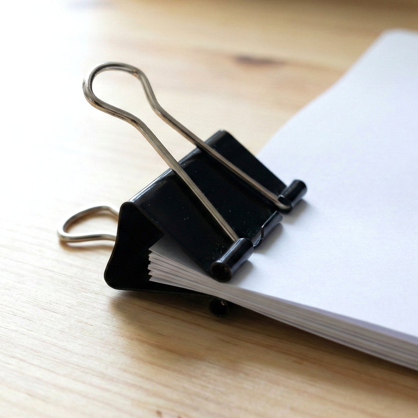 Heavy-Duty Black Binder Clips Set (19 mm, 40 Pc)