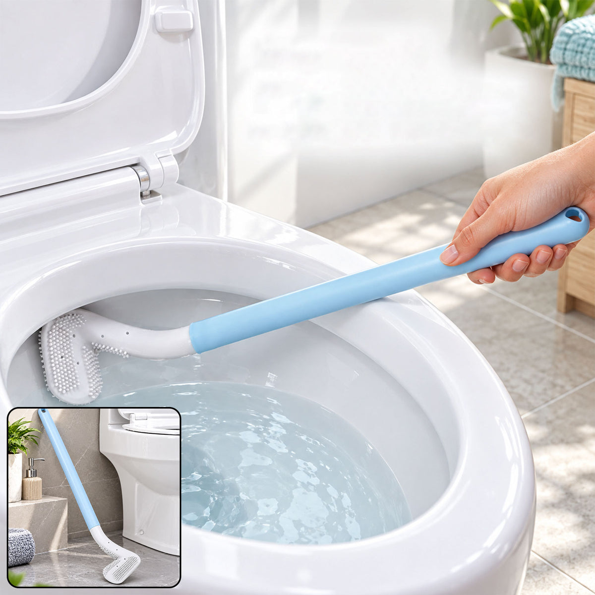 Golf Shape Toilet Cleaner Brush For Bathroom Use
