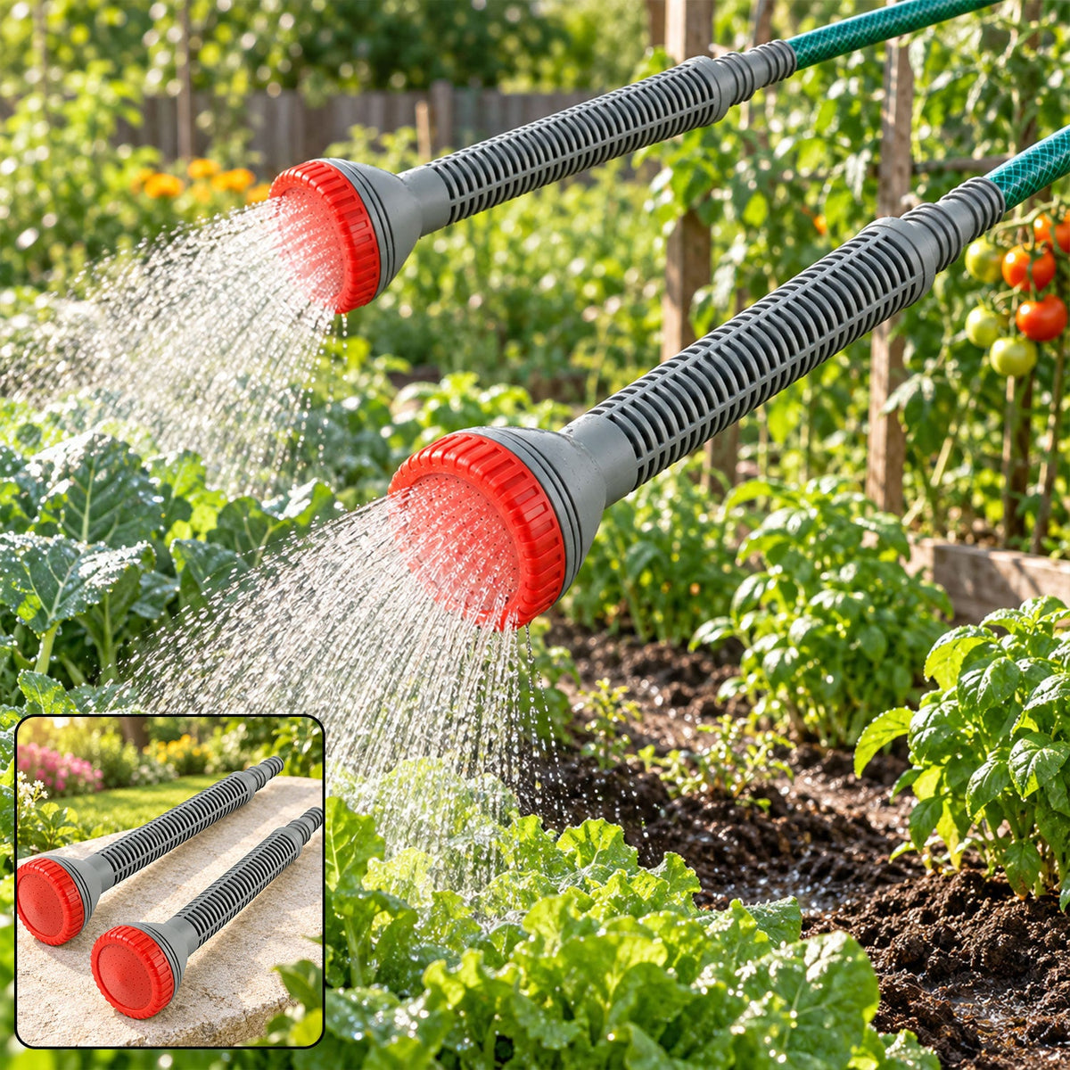Gentle flower watering nozzle garden