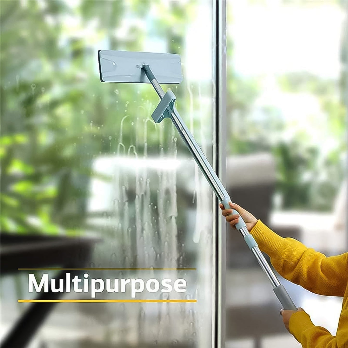 360Degree Rotation Flat Mop Floor Cleaning Microfiber Squeeze Mop Floor Clean.