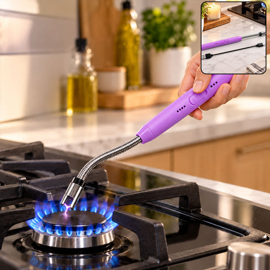 Metal Rechargeable Electric Arc Lighter with Flexible Neck (1 Pc)
