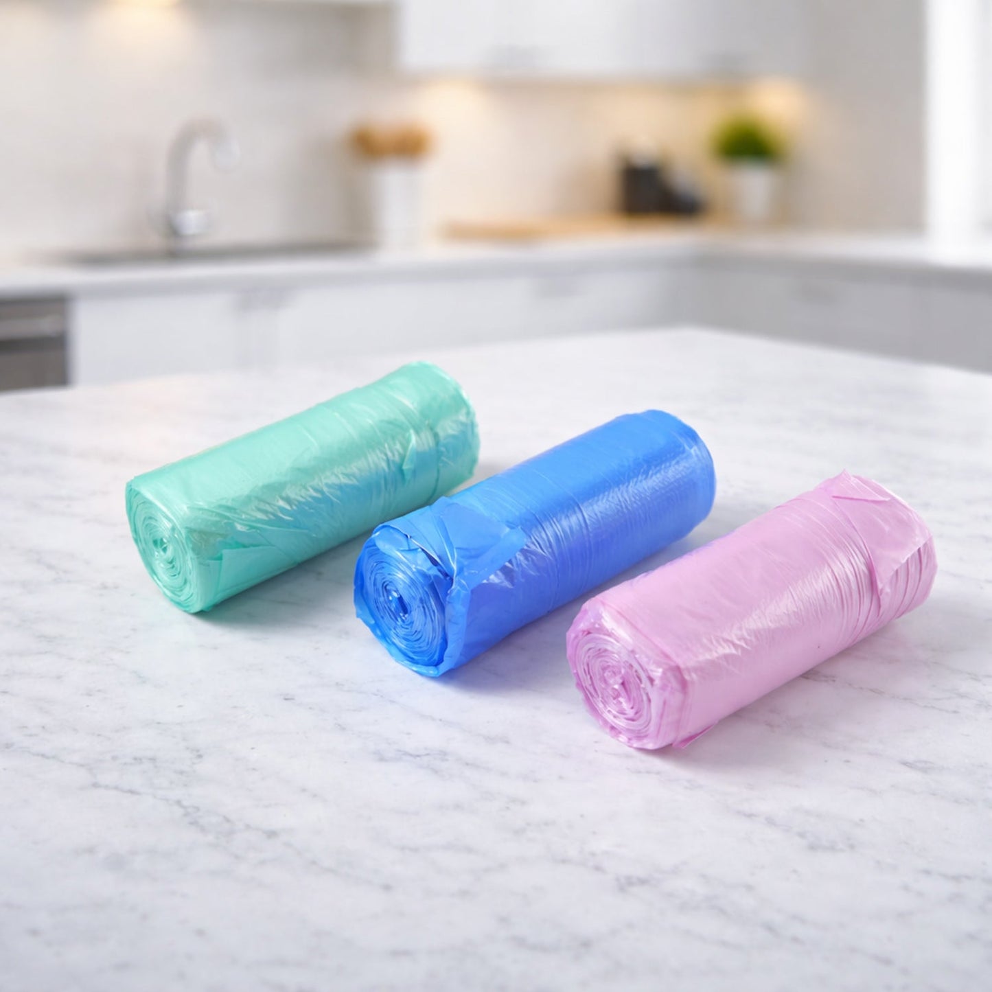 Heavy Duty Garbage Bags Roll Set (45x55 Cm, 3 Roll, 90 Bag)