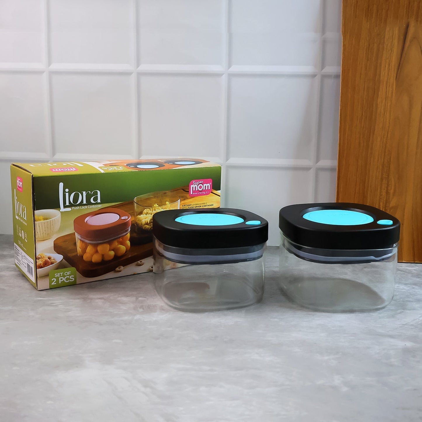 Supermom Airtight Kitchen Storage Containers â€“ (2 Pc Set / 500 ml)