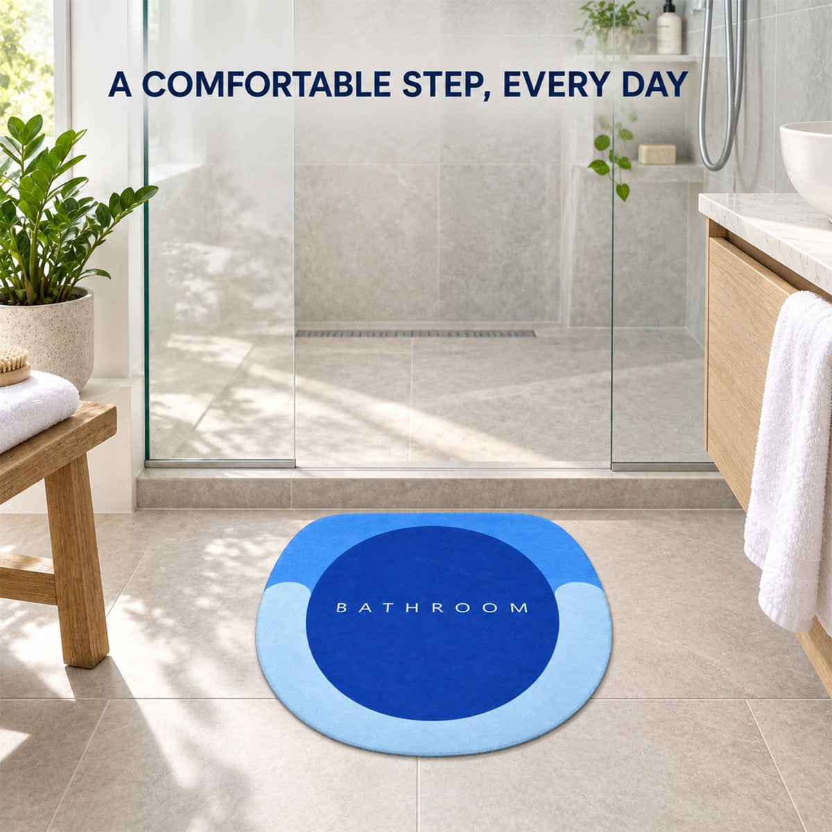 Soft shower mat bathroom