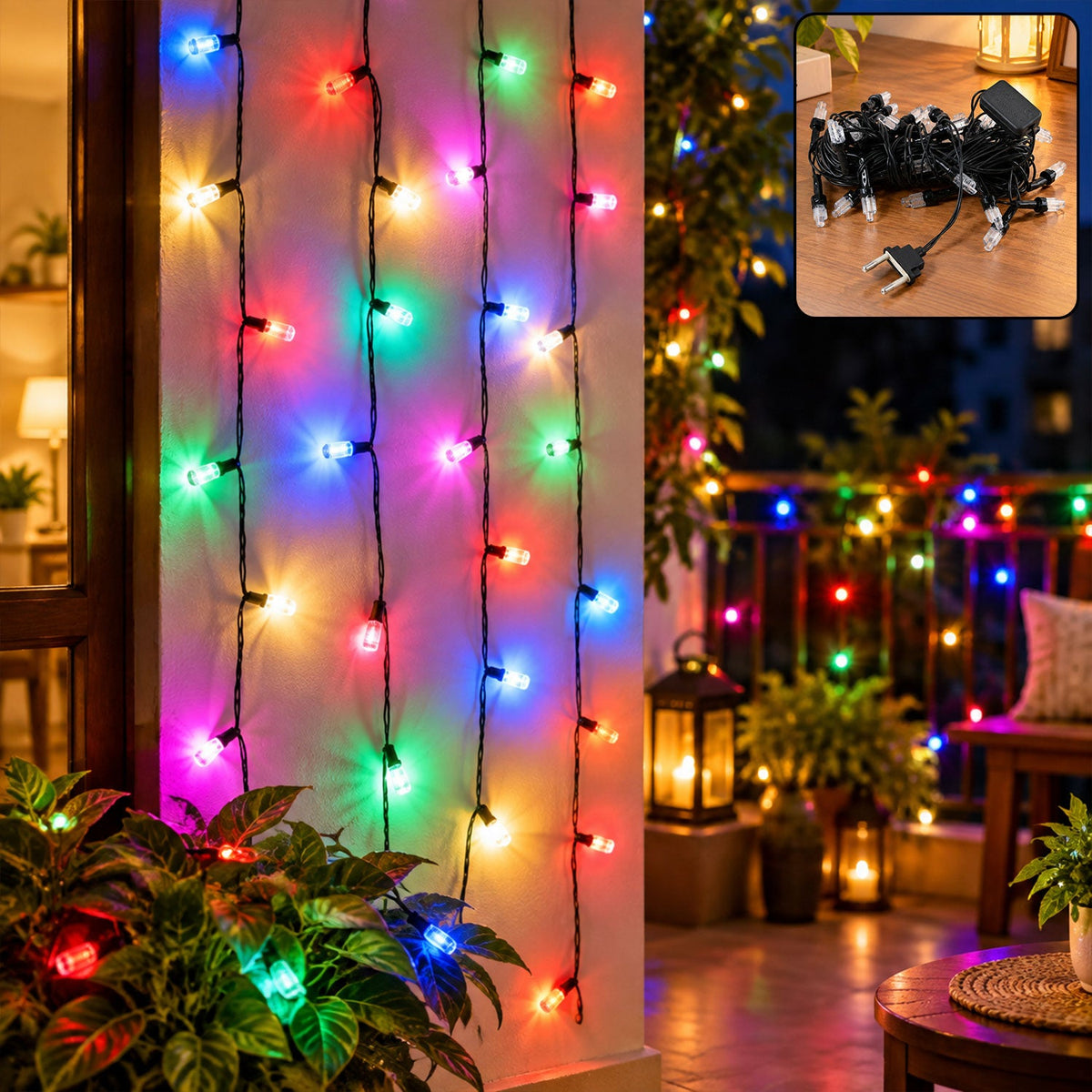 Decorative LED string lights festive home