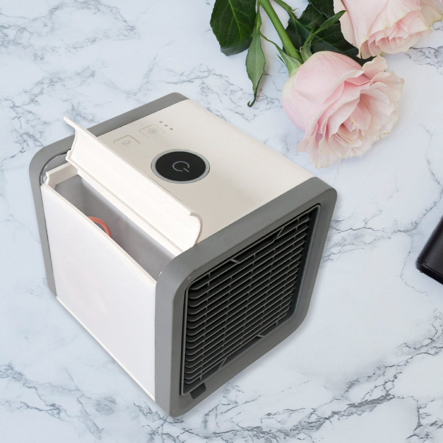 Mini Portable Air Cooler, Personal Space Cooler Easy to fill water and mood LED light and portable Air Conditioner Device Cool Any Space like Home Office (B -Grade)Â 