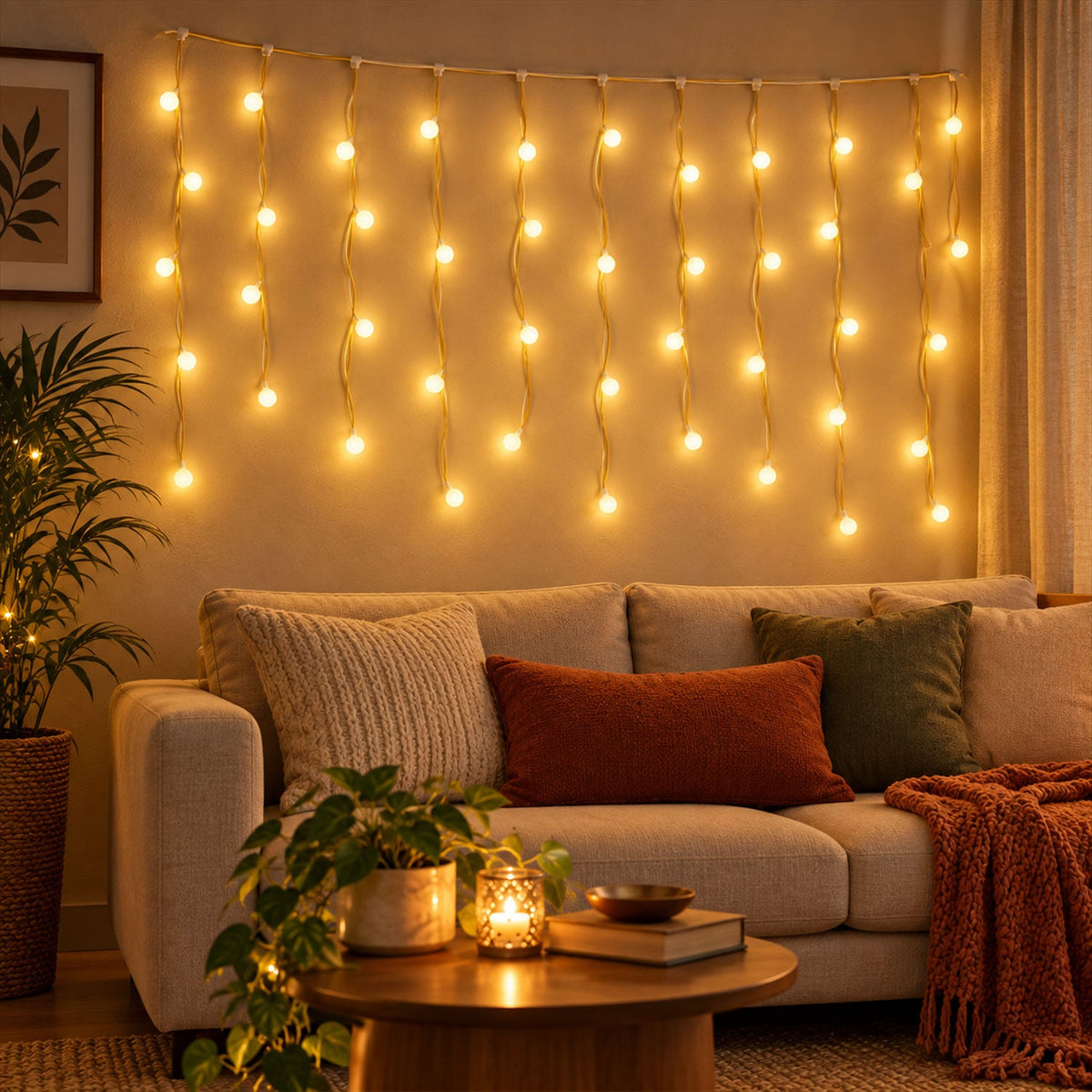 Bulb string lights plug detail