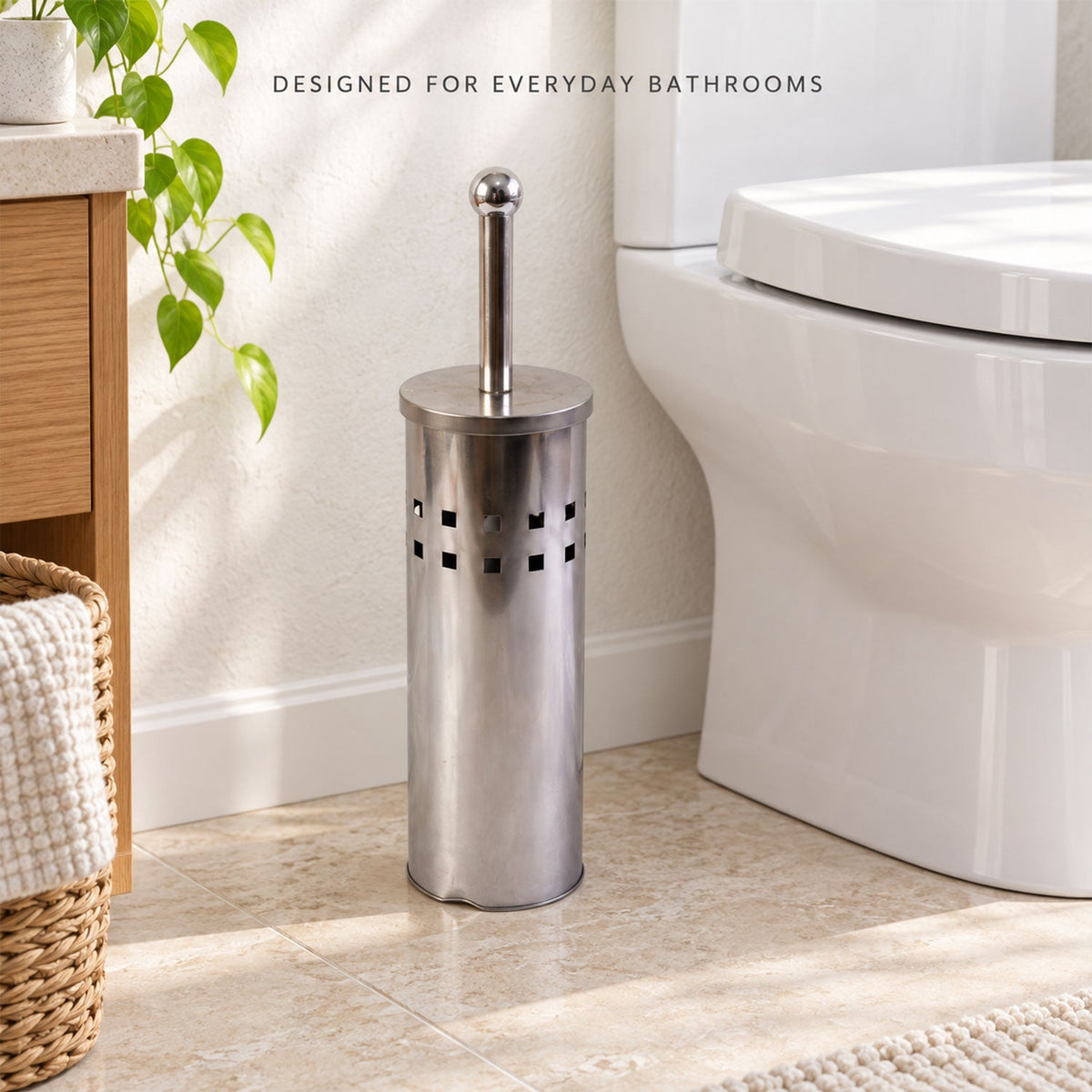 Toilet cleaning brush stand bathroom