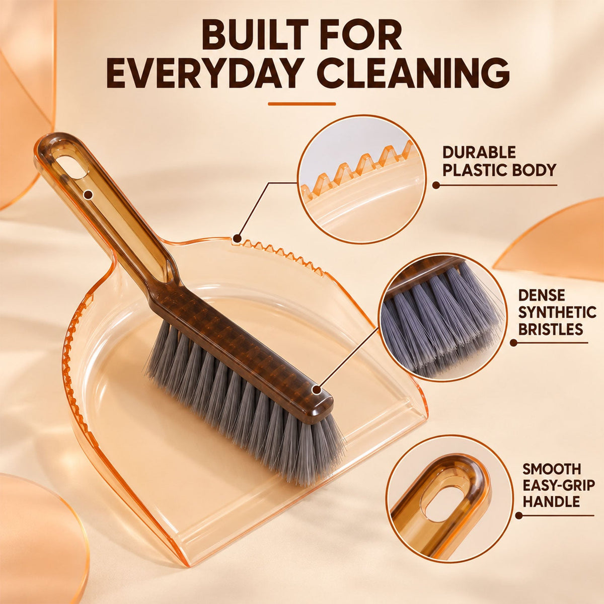 Dustpan brush bristles detail