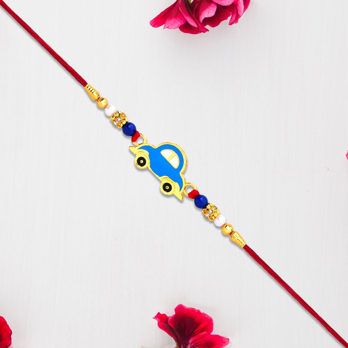 Fun car-shaped Rakhi for children, made with premium materials