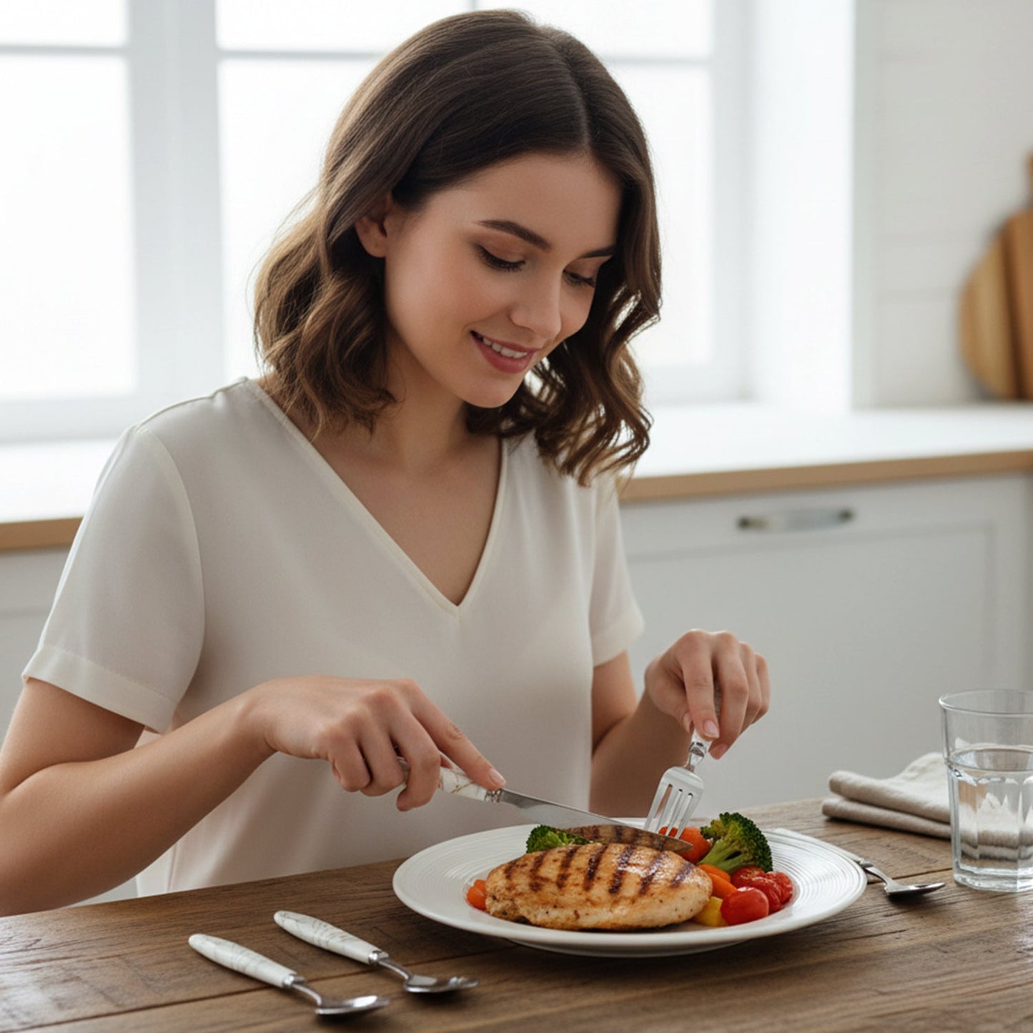 Stainless steel utensil set