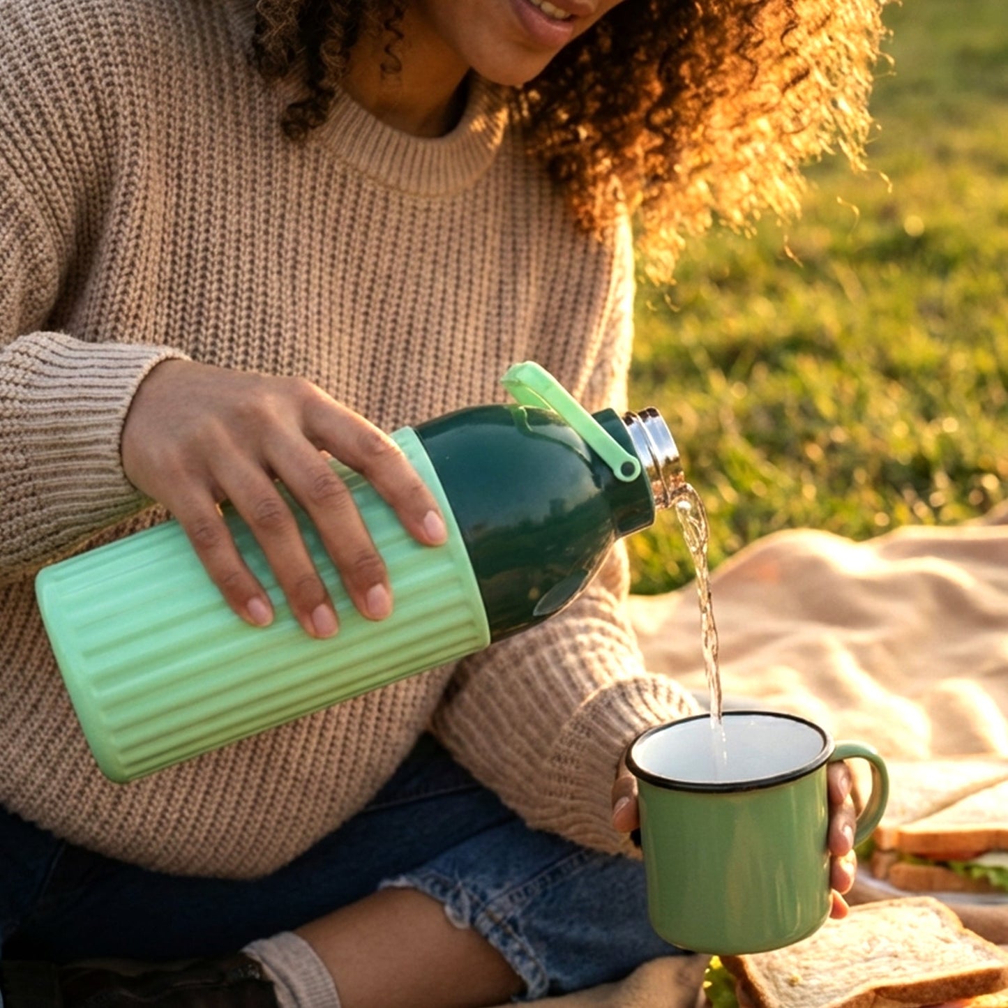 Plastic 1700 ML Approx Premium Insulated Water Bottle (1 Pc)