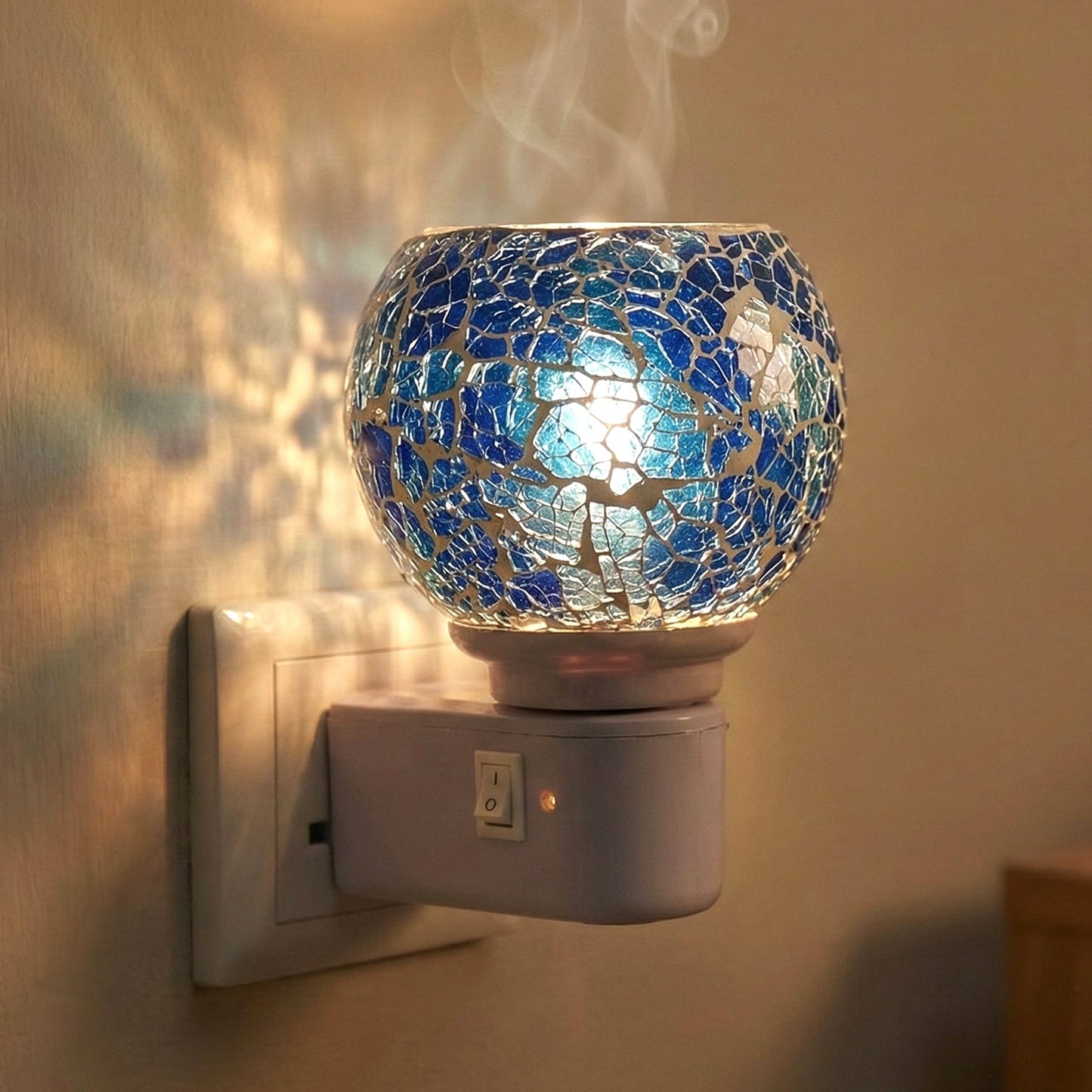 Kapoor Dani Mosaic Glass Electric Night Lamp (1 Pc)