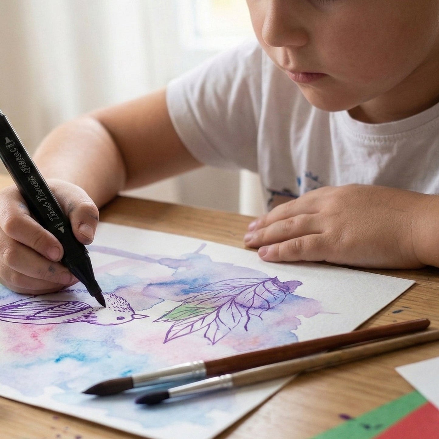 24 Pc Dual Tip Sketch Marker Pen Set With Storage Pouch