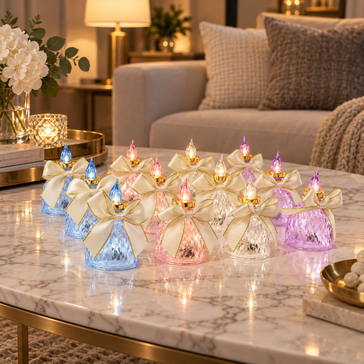 Battery candles table decoration