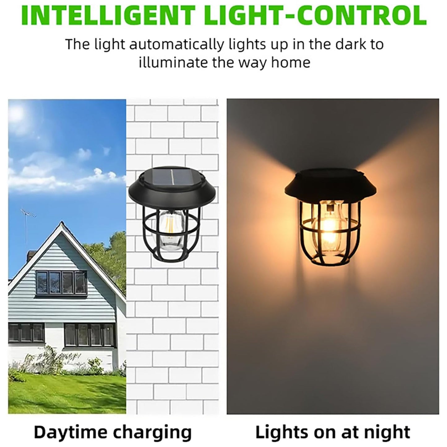 Solar lantern wall lights showcasing a stylish outdoor lighting option