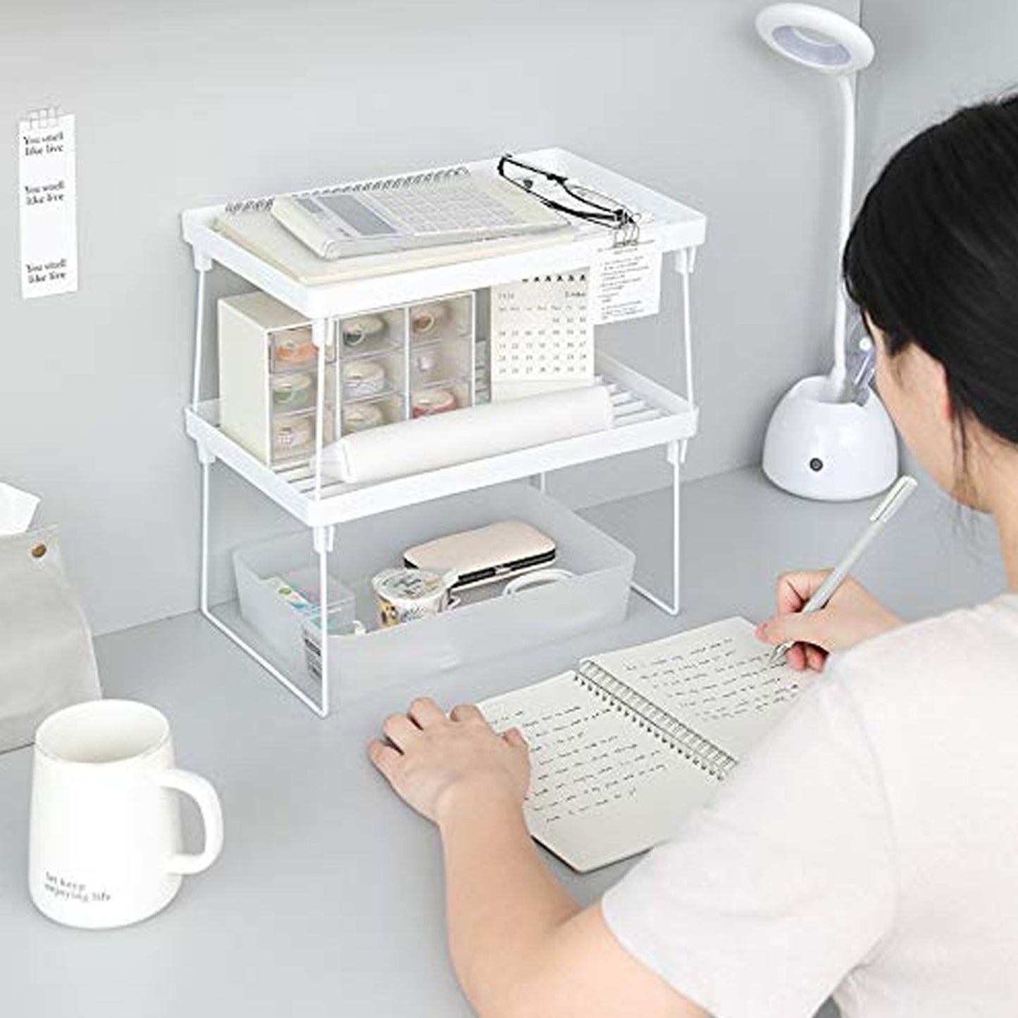 Plastic Bathroom Organizer Kitchen Utility Storage Rack (32x19.5 Cm / 1 Pc)