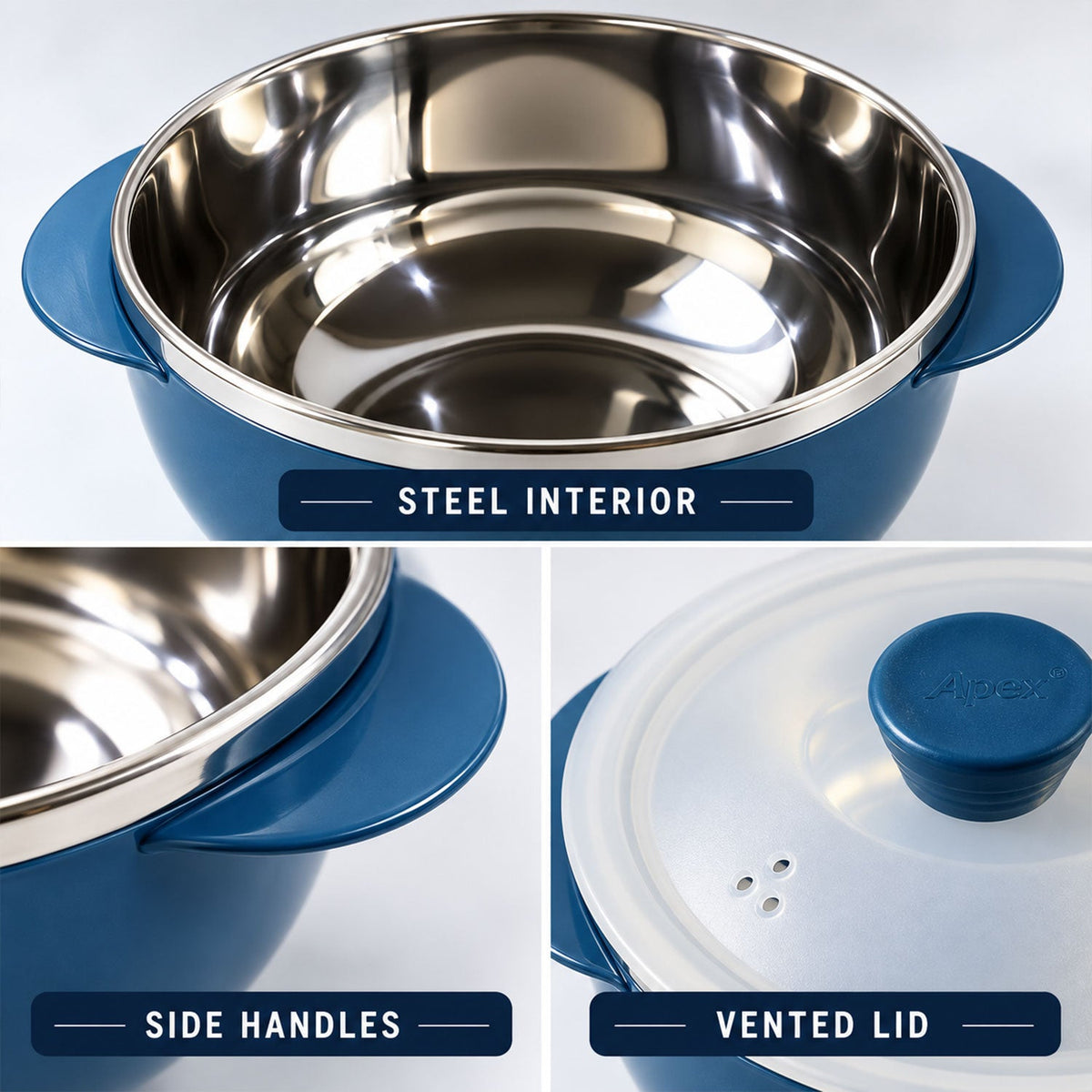Casserole steel inner detail