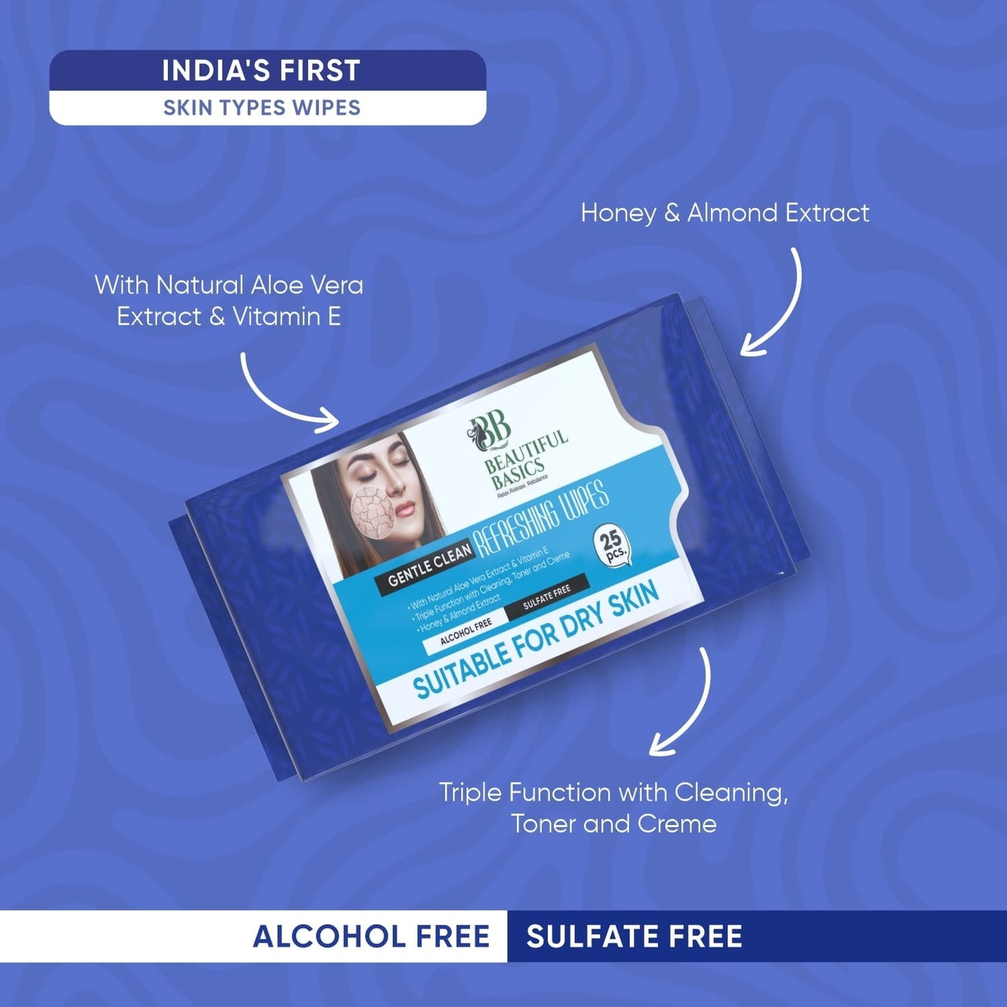 Refreshing Alcohol-Free Wet Wipes â€“ Facial & Body Wipes (25 Pc)