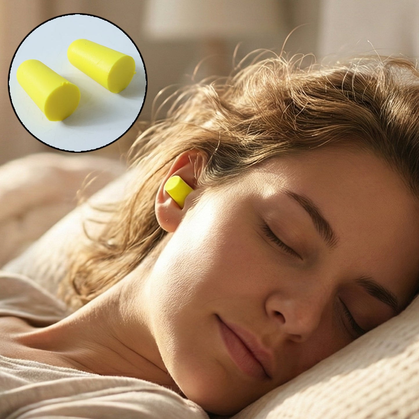 Soft Foam Noise Reduction Ear Plugs with Compact Storage Case (4 Pair / 8 Pcs)
