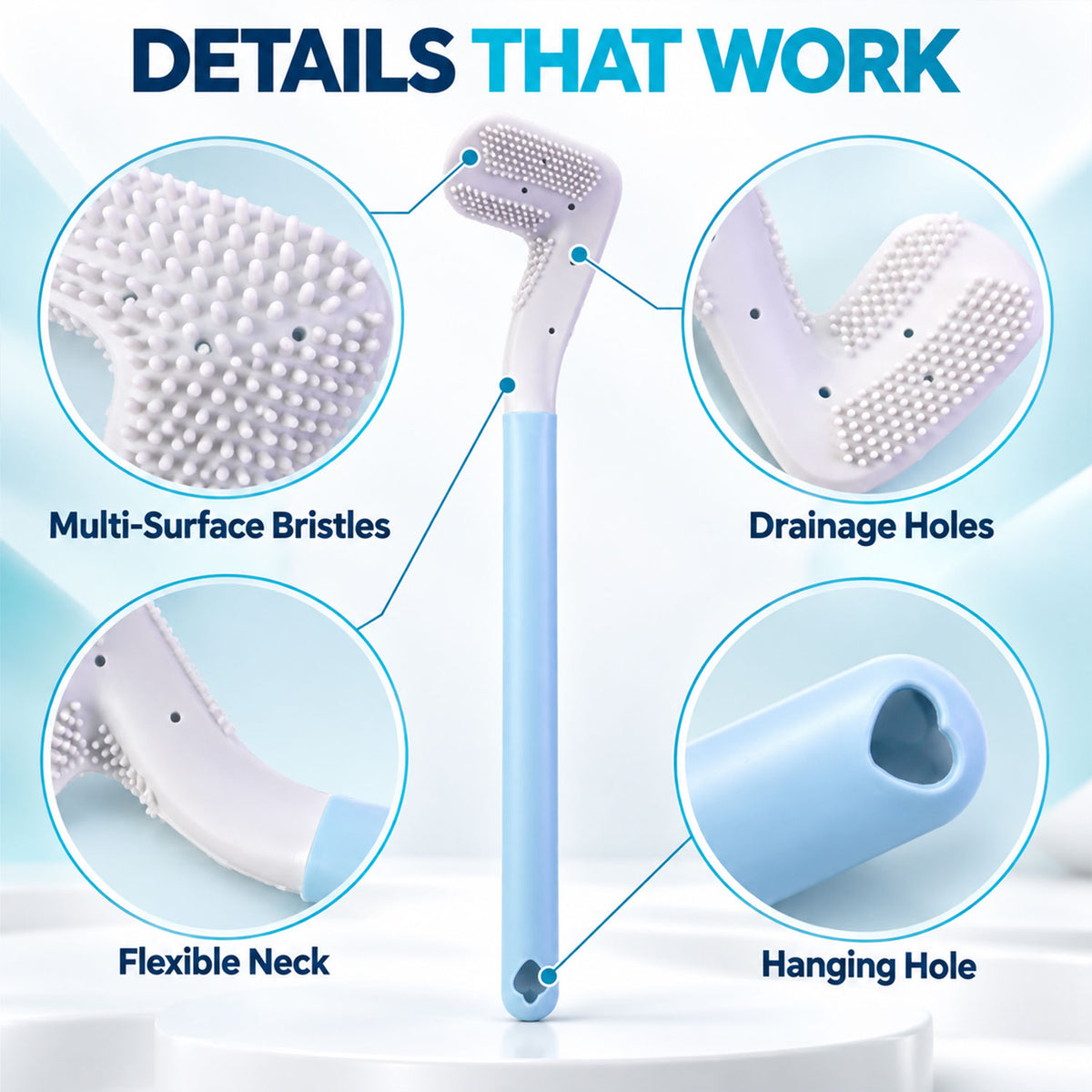 Golf Shape Toilet Cleaner Brush For Bathroom Use