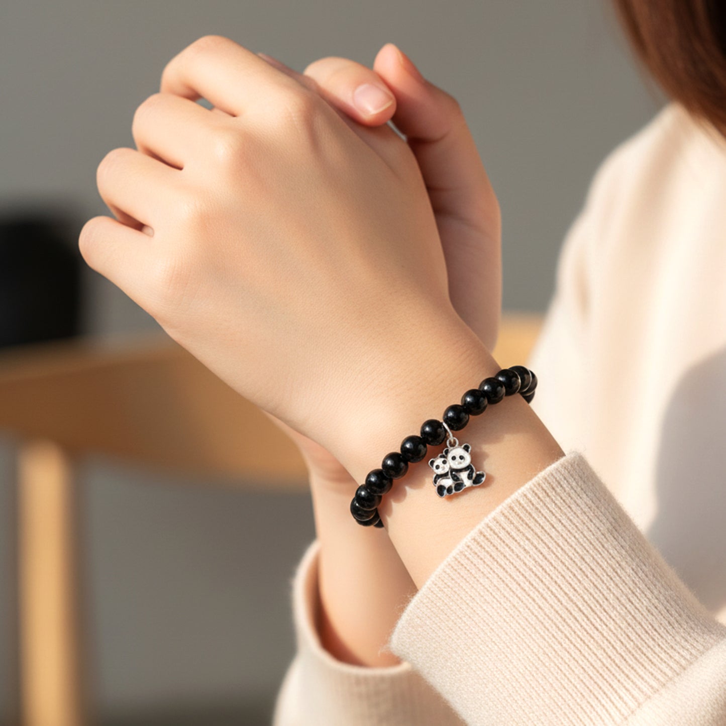 Premium Multicolor Pastel Bead Stretch Bracelet (1 Pc)