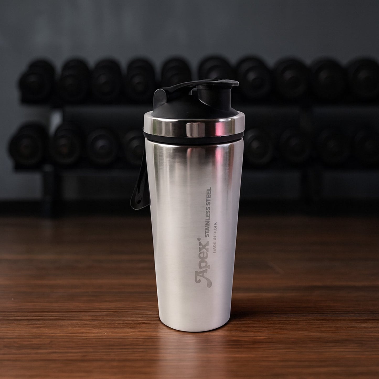 Apex Stainless Steel Gym Shaker Bottle and Spring (1000ML / 1 Pc)