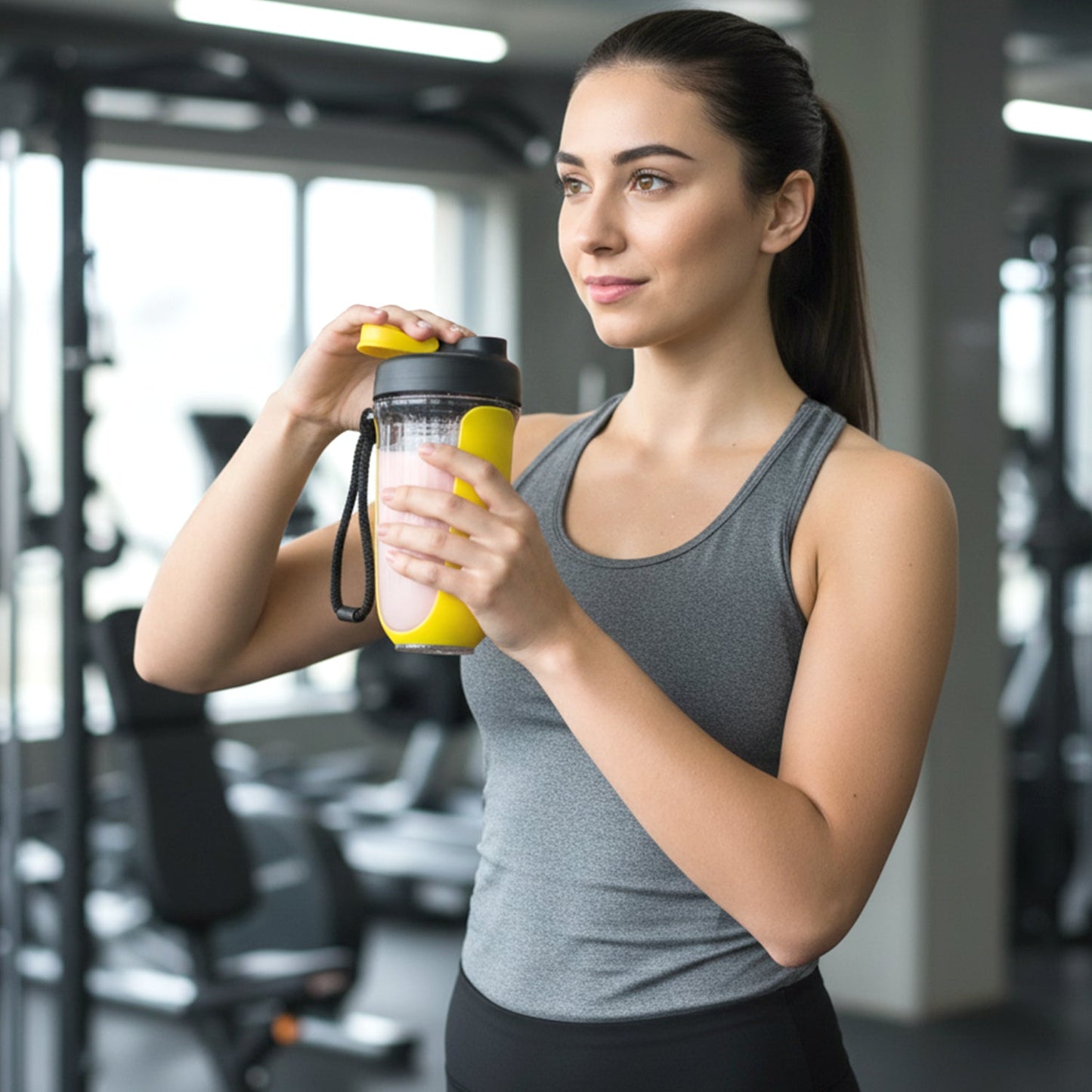 sports shaker bottle for workout nutrition drinks