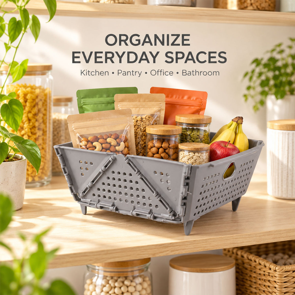 Storage Basket Box with Holes Ventilated Design (23×20 Cm / 1 Pc)