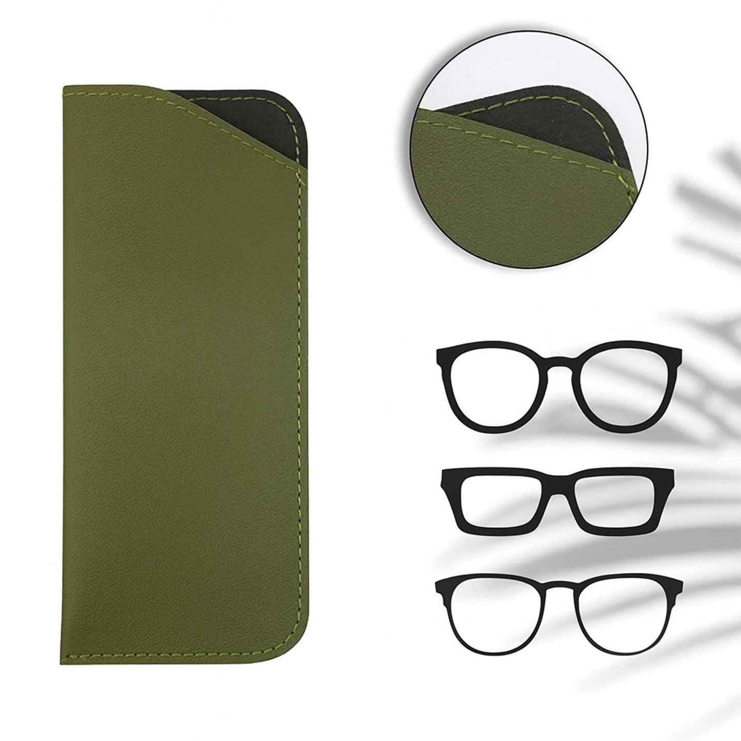 Slim PU Leather Glasses Sleeve - (1 Pc)